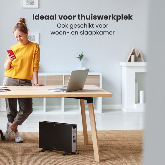 Auronic Convecteur - 2000W - Chauffage électrique - Chambre, salon ou maison - Chauffage - Noir