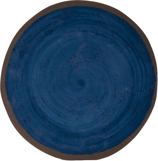 Bo-Camp - Assiette de petit-déjeuner - Halo - Lot de 4 - Mélamine - Bleu