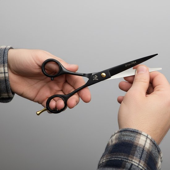 Ciseaux de coiffure ProTrue avec étui en cuir - Kit de coiffure - Ciseaux de coiffure pour droitiers