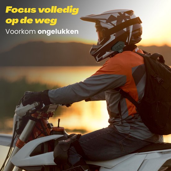 Casque de moto avec kit mains libres Bluetooth - Avec microphone pour casque - Étanche - Taille universelle