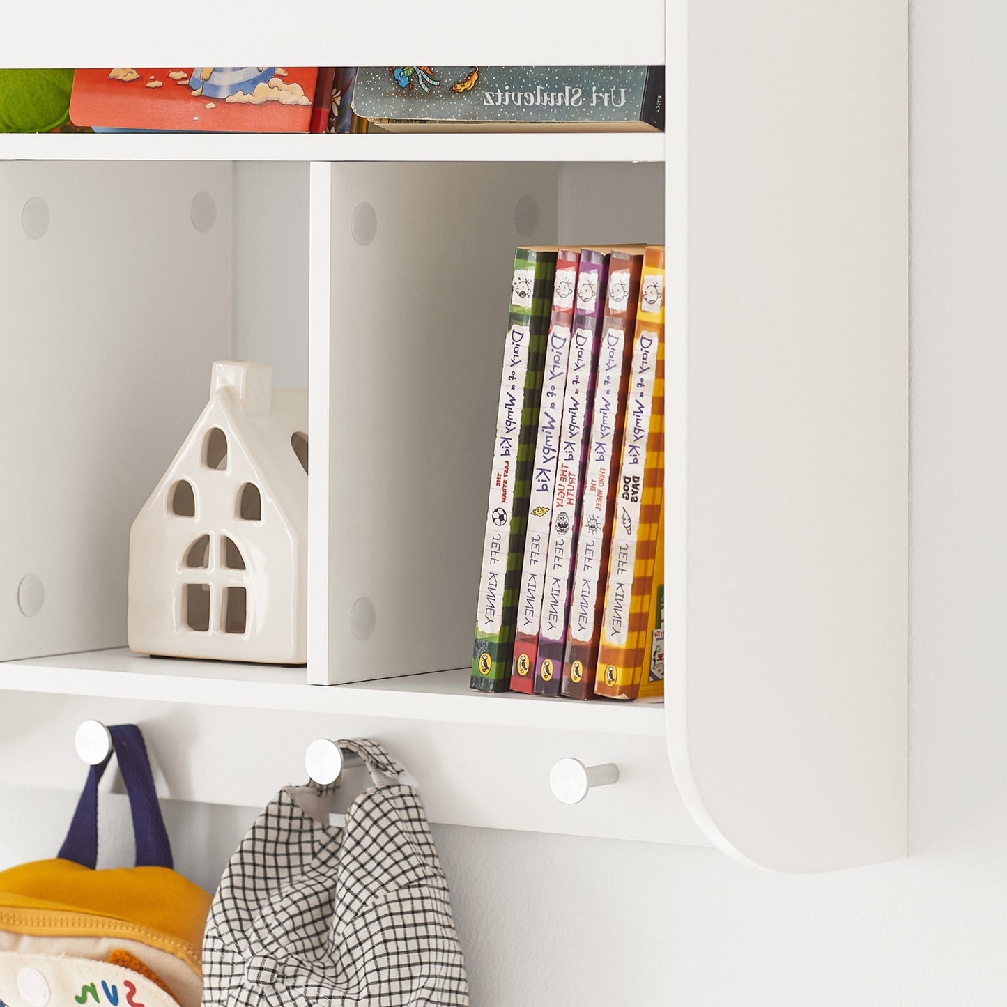SoBuy Etagère murale pour enfants - Max. 10 kg - 60 x 18 x 51 cm - Blanc