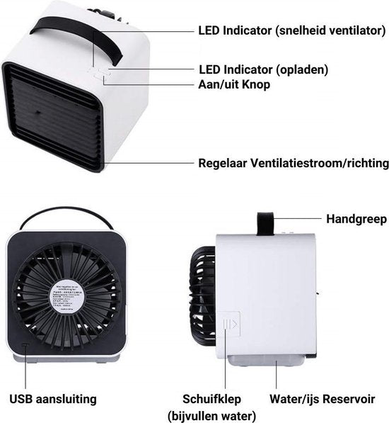 Refroidisseur d'air Mini - TIKKENS -  Ventilateur / Ventilateur de table - Vert foncé