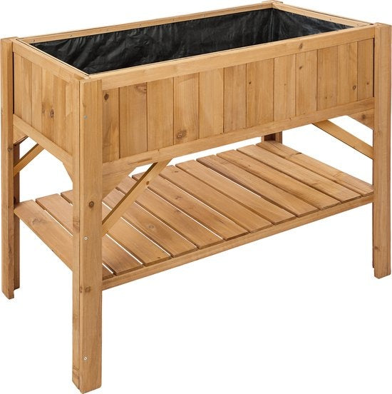 tectake® - Jardinière haute avec étagère - Pépinière - Boîte à boutures - 119x53x90cm - 403232
