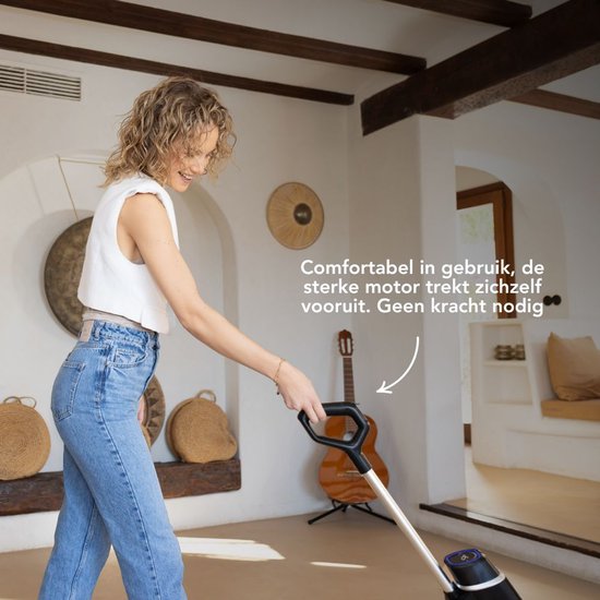 Techweise TC1 Aspirateur balai sans fil Wet & Dry - 30 min d'autonomie - 3 modes de nettoyage - Fonction autonettoyante - 220W - Noir