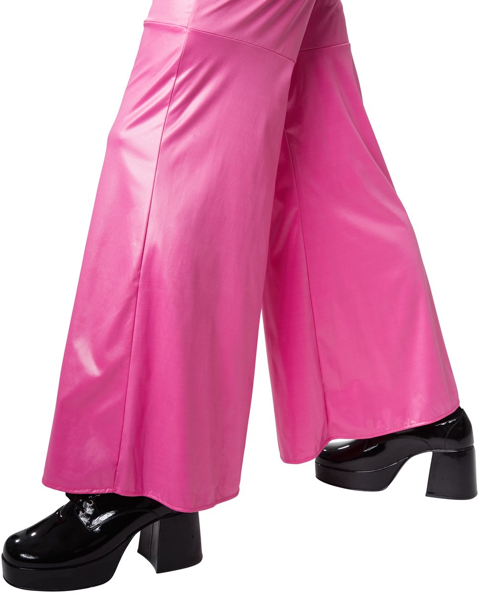 Dressforfun - Costume Homme Funky Disco Dancer - Costume Disco deux pièces noir et rose pour le carnaval et la fête - Taille L