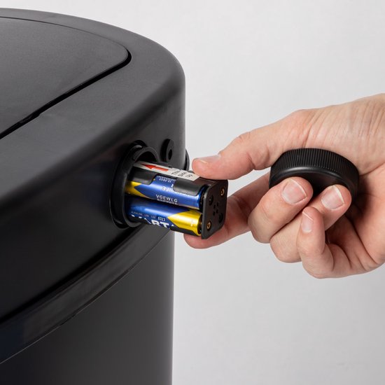 Poubelle à capteur - 50 L - Fermeture en douceur - Sans traces de doigts - Choix hygiénique - Noir