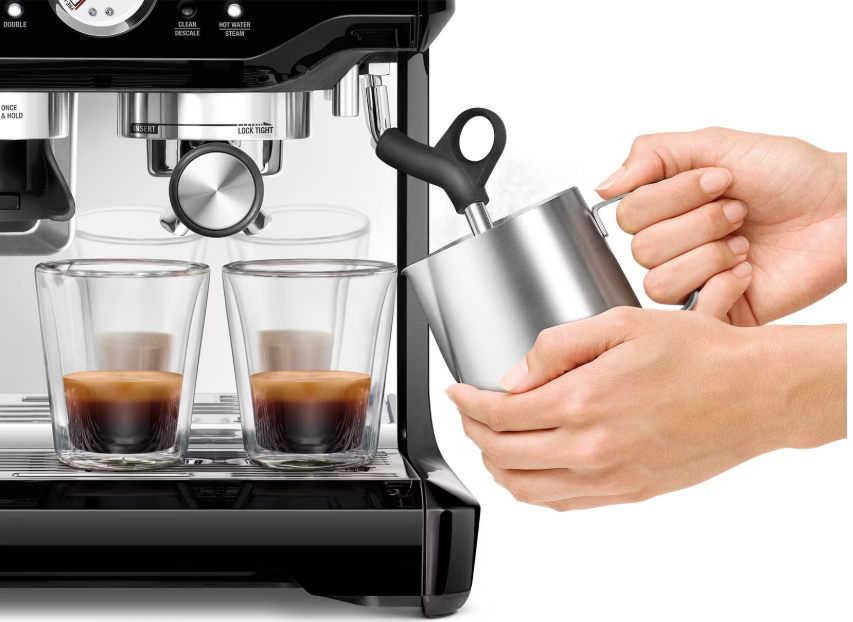 Machine à expresso entièrement automatique - Sage The Barista Express SES870BKS - 31 x 38 x 40 cm - Argent et noir