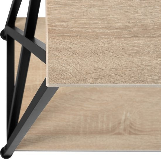 tectake - Table console Tacoma 100x35x80,5cm - brun clair - 404671