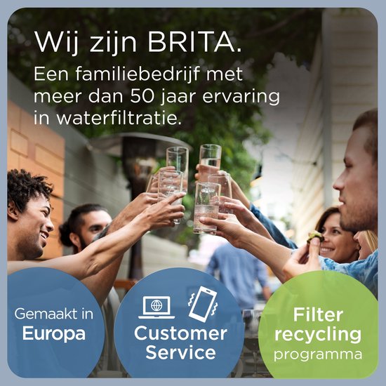 Carafe filtrante BRITA Marella Cool - 2,4 L - Bleue - avec 1 cartouche filtrante MAXTRA PRO Pure Performance incluse – Tient dans le réfrigérateur - Filtre l'eau potable pour éliminer le calcaire, le chlore, les PFAS, les herbicides, les pesticides et bie