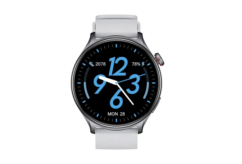 Montre connectée Vlectro R01.0 - Ronde - Écran HD de 1,46 pouces - Appels via Bluetooth - Grise