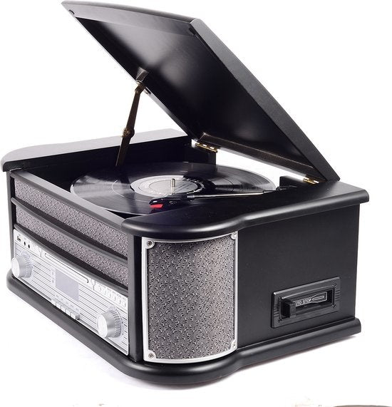 Lecteur de disque rétro - Denver - Haut-parleurs et amplificateur intégrés - Radio DAB - Radio CD Player - MRD51 - Bois