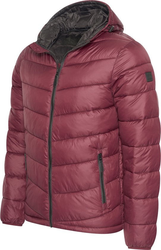 Cappuccino Italia - Veste Homme Veste d'hiver à capuche Bourgogne - Rouge - Taille L