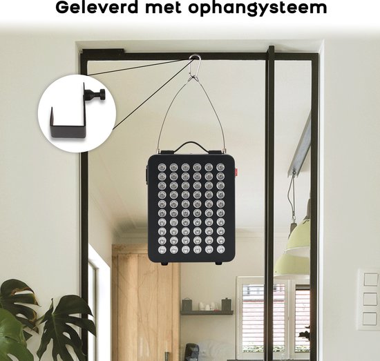 LIROMA® Luminothérapie rouge - 2 longueurs d'onde - Minuterie - Lampe infrarouge LED - Thérapie infrarouge - Thérapie par la lumière rouge - Lampe à collagène - Fibromyalgie - Thérapie par la lumière