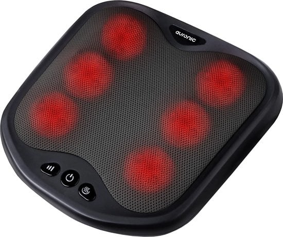 Masseur - Auronic - Appareil de Massage Shiatsu Électrique Chauffant - 15min Auto - Noir