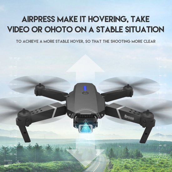Techh essentials Quad Drone HD Camera - Sac de transport inclus - 3 batteries - 36 minutes de vol - Aucune licence de pilotage requise - Mini Drone - Adultes / Enfants - Intérieur et extérieur