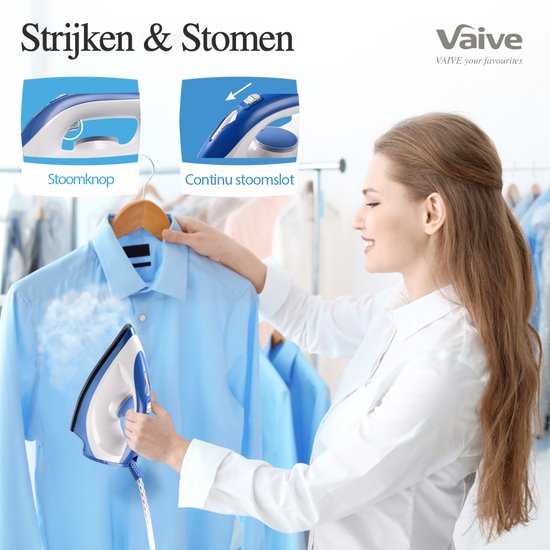 VAIVE SteamPrecision Iron avec générateur de vapeur - Fer à vapeur - Fer à repasser - Semelle en céramique