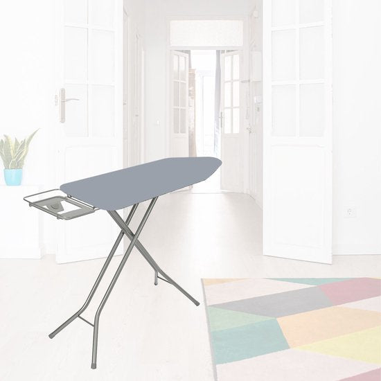 Housse de planche à repasser BRASQ IBC - Gris - Ensemble complet - 122 x 38 cm - Coton de haute qualité - Universelle