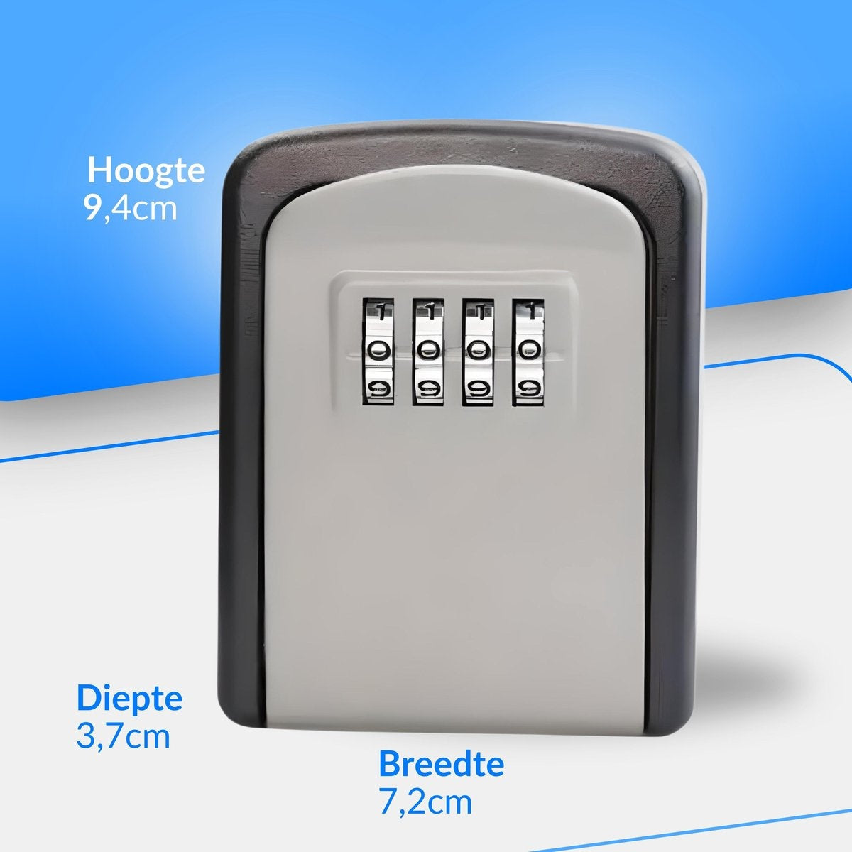 PuroTech Coffre à clés avec code - Pour intérieur et extérieur - Serrure à chiffres - Armoire à clés - Soins à domicile - Kit de montage inclus - Étanche et inoxydable - Armoire à clés