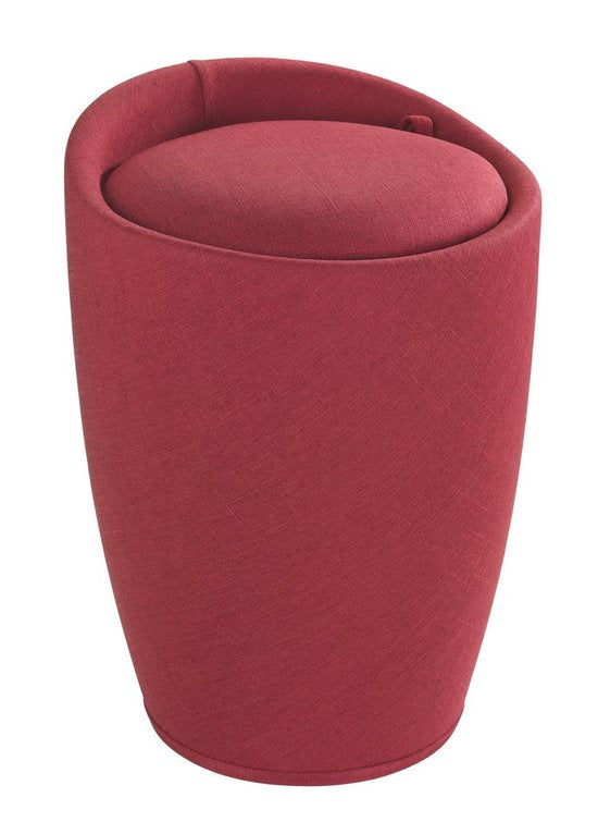 Panier à linge couleur crème avec sac à linge amovible / pouf / siège / tabouret