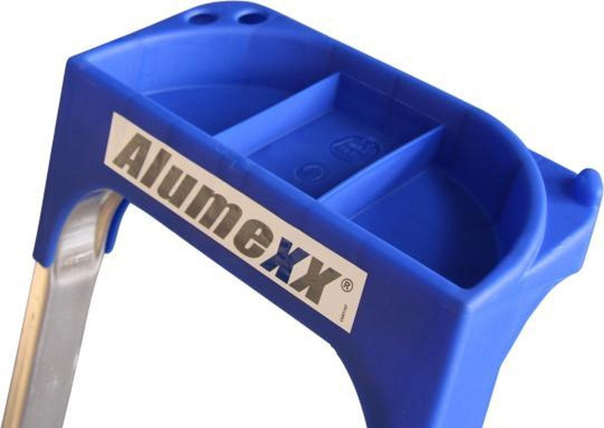 Alumexx Escabeau ménager - 2 marches - Hauteur de travail 240 cm