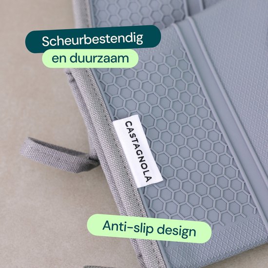 Gants de four Castagnola - Sur-gants résistants à la chaleur - Gants de four en silicone - Résistants à la chaleur jusqu'à 250°C - Certifiés EN407 - Coton - Gris