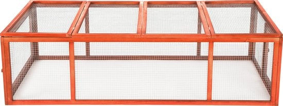 clapier à lapin tectake marron - 404403