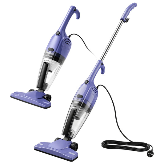 Aspirateur filaire 2-en-1 Ochama (aspirateur à main et balai) 0,5 l – Léger, puissance d'aspiration élevée de 500 W, design fin, réservoir à poussière transparent, facile à monter/démonter – Idéal pour les foyers avec des animaux de compagnie