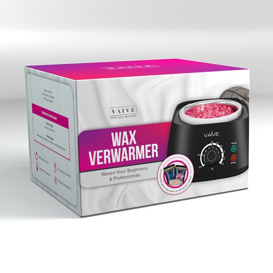 VAIVE Professional Wax Device - Wax Beans Heater - Hair removal kit - Heater - Includes Hard Wax Beans and Spatulas