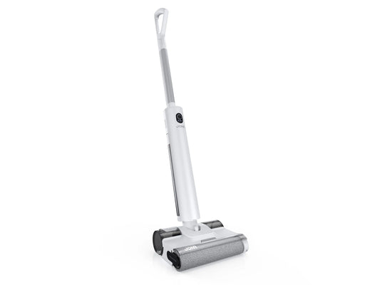 Aspirateur JONR S20 Pro Wet & Dry avec station d'accueil – Conception à 180° pouvant se poser à plat – Nettoyeur de sols humides et secs – Blanc