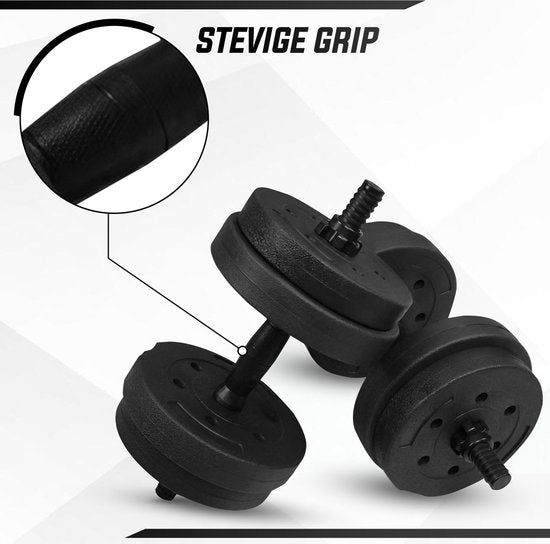 Fitby Dumbells 10 kg - Jeu de poids - haltères réglables - Fitness - jeu d'haltères - jeu d'haltères