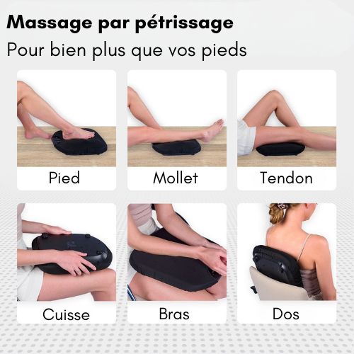 Masseur - Auronic - Appareil de Massage Shiatsu Électrique Chauffant - 15min Auto - Noir