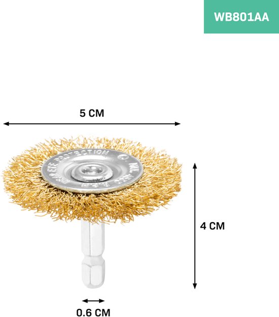 VONROC Jeu de brosses - pour brosse à désherber électrique WB506DC - 3 pièces - ⌀ 50mm