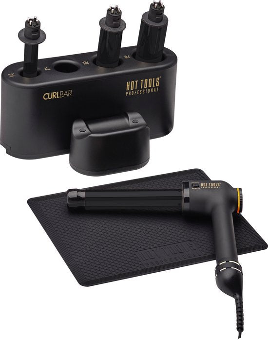 Hot Tools - Professionnel - Kit de bouclage - Fers à boucler 18 mm, 25 mm, 32 mm, 38 mm - Boucles - Outils de coiffure - Boucles