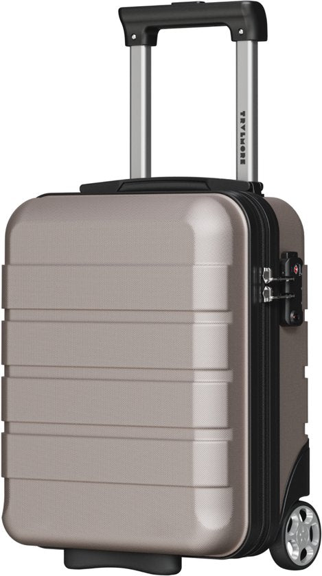Valise cabine TRVLMORE - 40 x 30 x 20 cm - Modèle à placer sous le siège - 24 L - Serrure TSA - 2 roulettes - Or rose