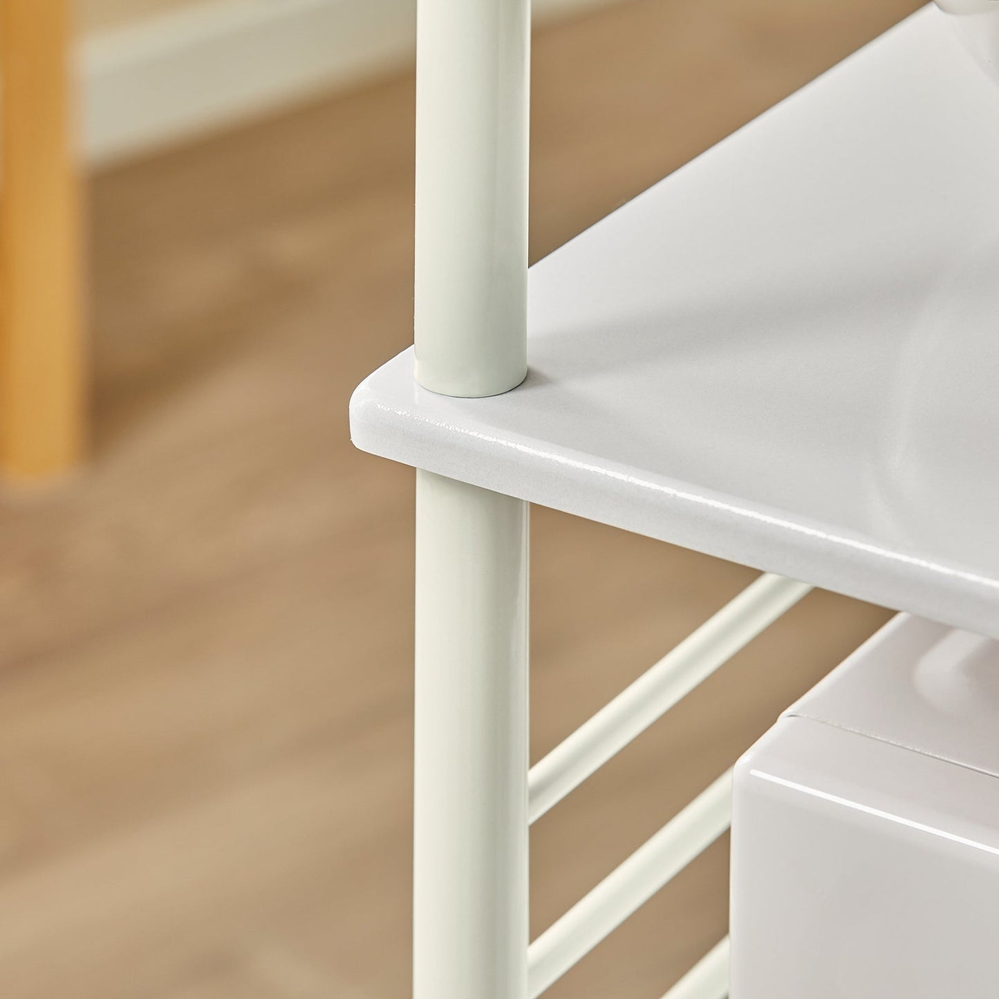 SoBuy Armoire de cuisine à roulettes - Blanc - 60x115x40 cm