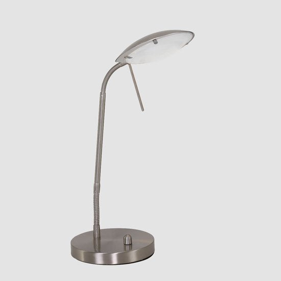 Lampe de table en acier Biron 1315ST - Inclinable et réglable - Design moderne - Mexlite - Cordon de 194 cm inclus - Hauteur : 25 à 46 cm