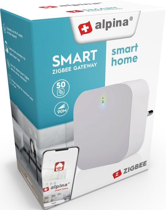 alpina Smart Home - Passerelle Zigbee intelligente - 230V - Connectez jusqu'à 50 appareils intelligents - Système plug-in - Efficacité énergétique