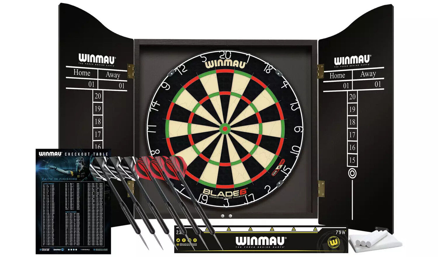 Winmau Blade 6 fléchettes avec étui de rangement - Noir - 60×54×8 cm