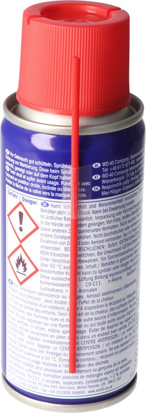 WD-40® Multi-Use Product Classic - Élimine l'humidité - Élimine les grincements et les craquements - Protège contre la rouille et la corrosion - Élimine les salissures - Sans silicone - 100 ml