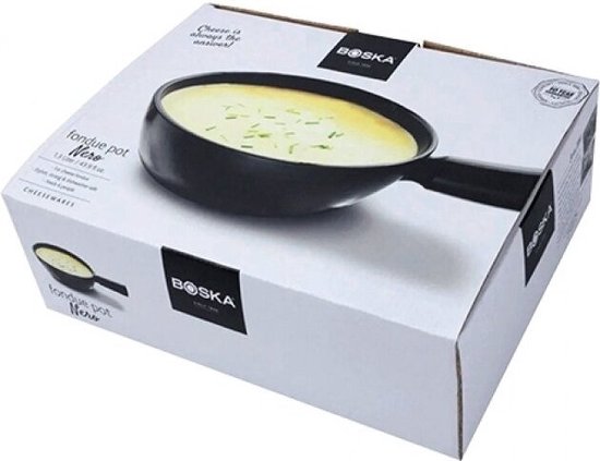 Boska Poêlon à fondue Nero - Pour cuisinière à gaz - Lavable au lave-vaisselle - 1,3 litre