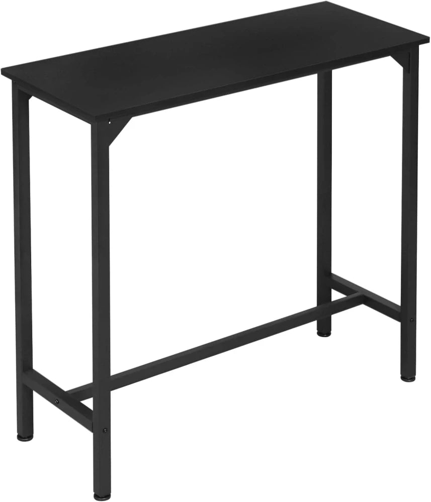 Table haute de bar Eugad - Noir - 100 x 40 x 100 cm