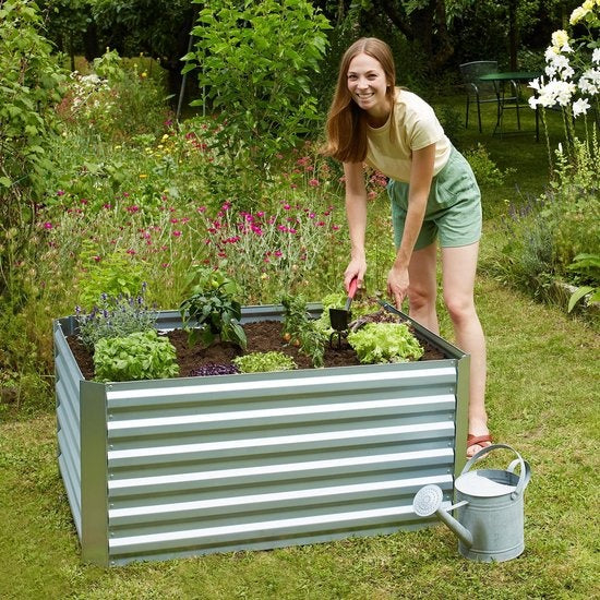 tectake - Jardinière haute Salvia galvanisée - 403446