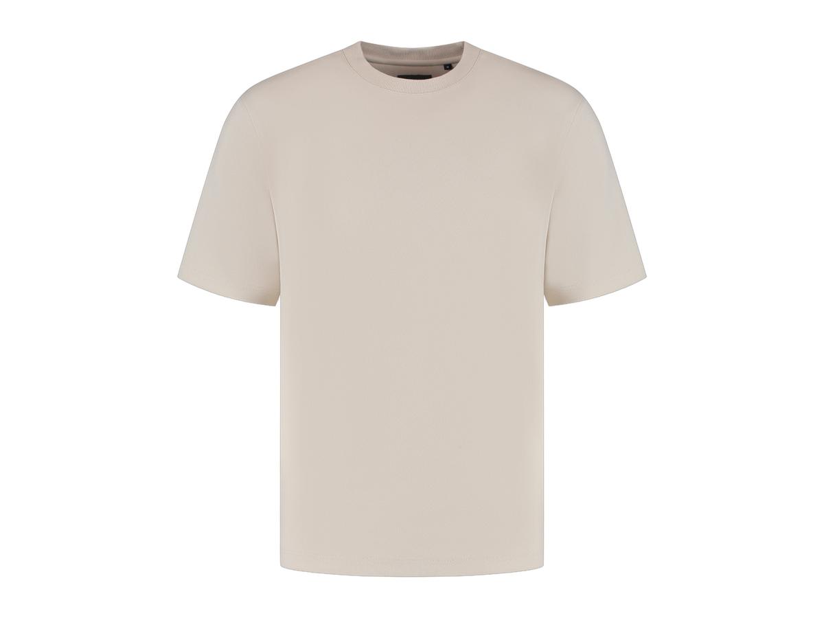T-shirt Boston Brothers en piqué épais - Stretch - taille L - Blanc cassé