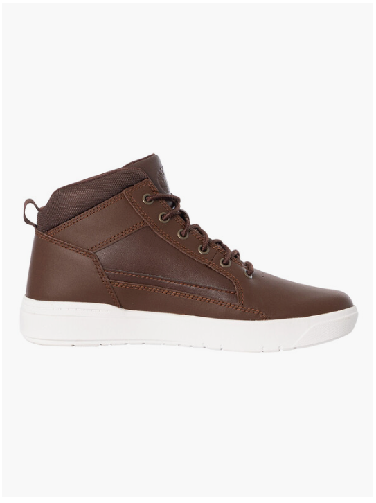 Timberland - Baskets mi-hautes avec laçage - Taille 45.5 & avec semelle confortable - semelle en caoutchouc durable & style décontracté - Pour hommes - Cuir marron moyen