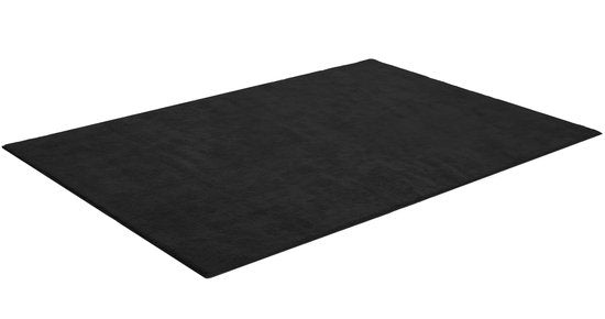 tectake® Tapis à poils courts - 120 x 170 cm - Noir - Tapis pour le salon, la chambre à coucher, la salle à manger - Facile d'entretien et lavable - Sous-couche antidérapante - Antiallergique - Diverses tailles et couleurs