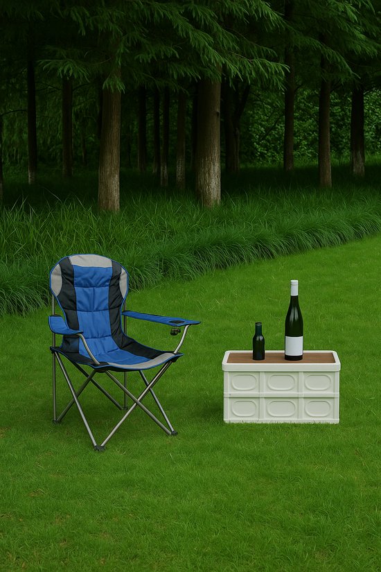DMV - chaise de camping - chaise pliante - chaise de camping pliable - chaise de camping - chaises de camping - chaise de camping pliable - pliable - porte-gobelet - bleu