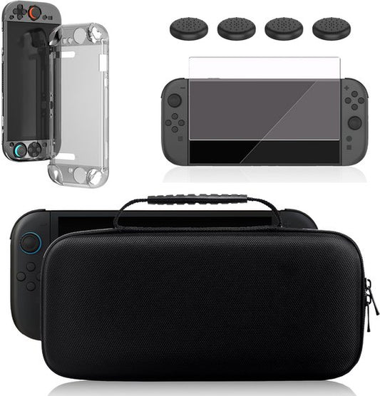 Controlla - Étui adapté à la Nintendo Switch 2 - Étui adapté à la Nintendo Switch 2 - Comprend un protecteur d'écran - Étui de protection - Poignées de pouce