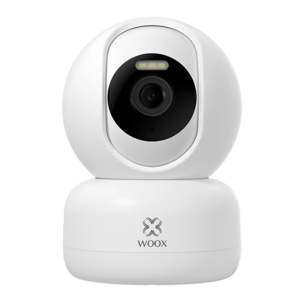 Caméra PTZ intelligente Woox 2K HD - Blanche - 360° avec reconnaissance IA et vision nocturne