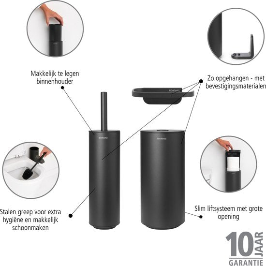Accessoires de salle de bains Brabantia MindSet - Lot de 3 pièces - Mineral Infinite Grey
