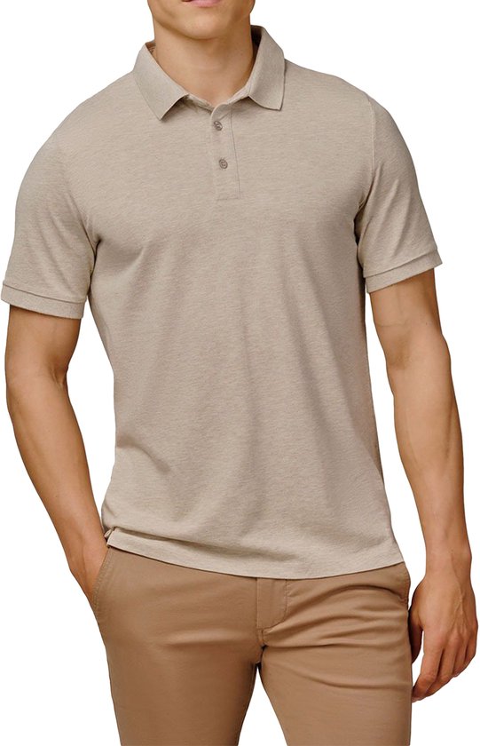 Bamboo Elements - Polo pour homme - Beige sable foncé - Taille M - Polo pour homme - Manches courtes - Tissu piqué - T-shirt pour homme - Bambou